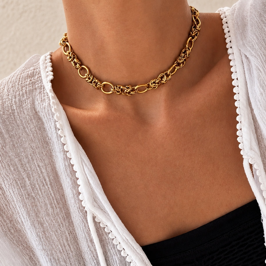 CHUNKY GOLD CHOKER