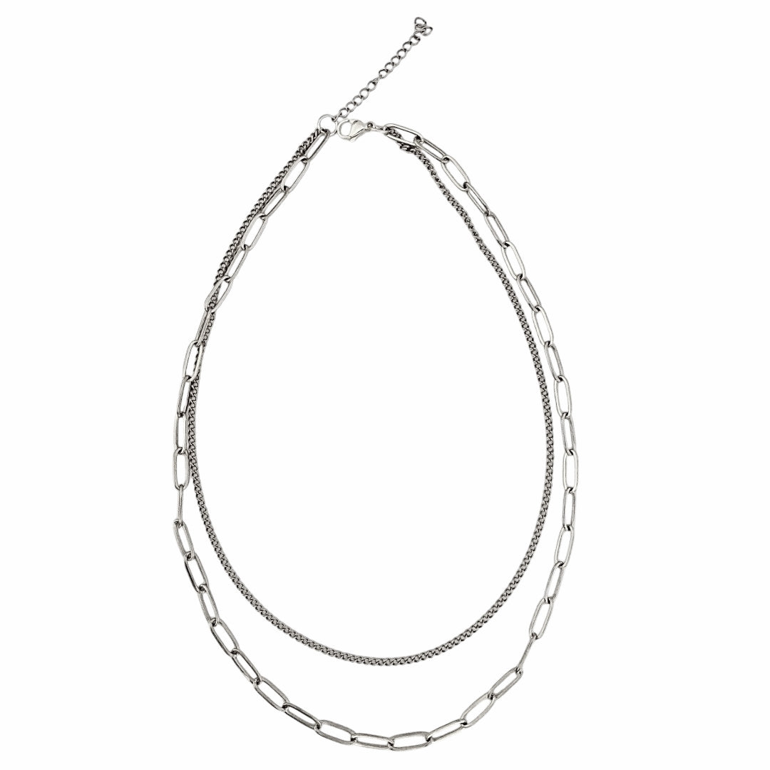 DOUBLE CHAIN NECKLACE