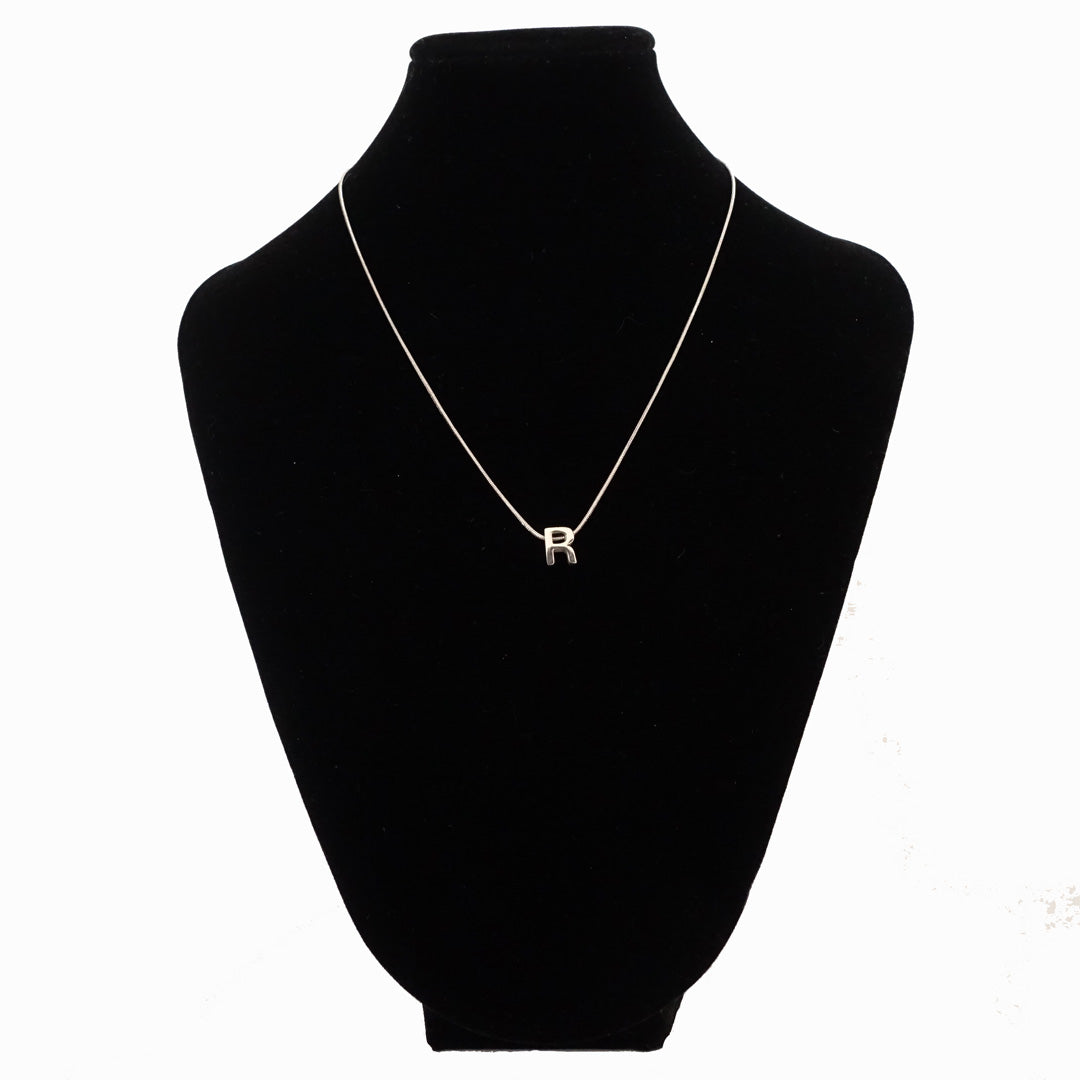 R SILVER NECKLACE