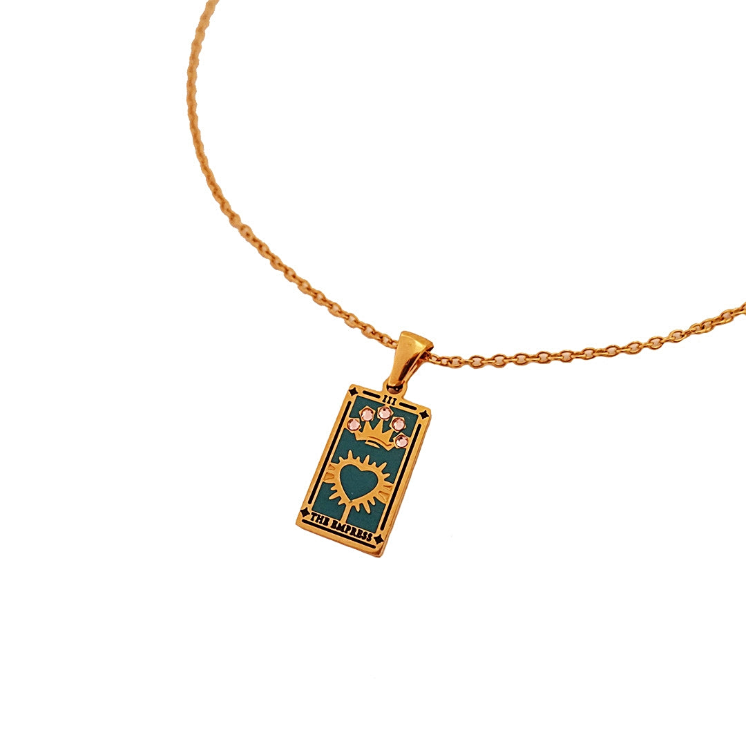 TAROT NECKLACE GREEN