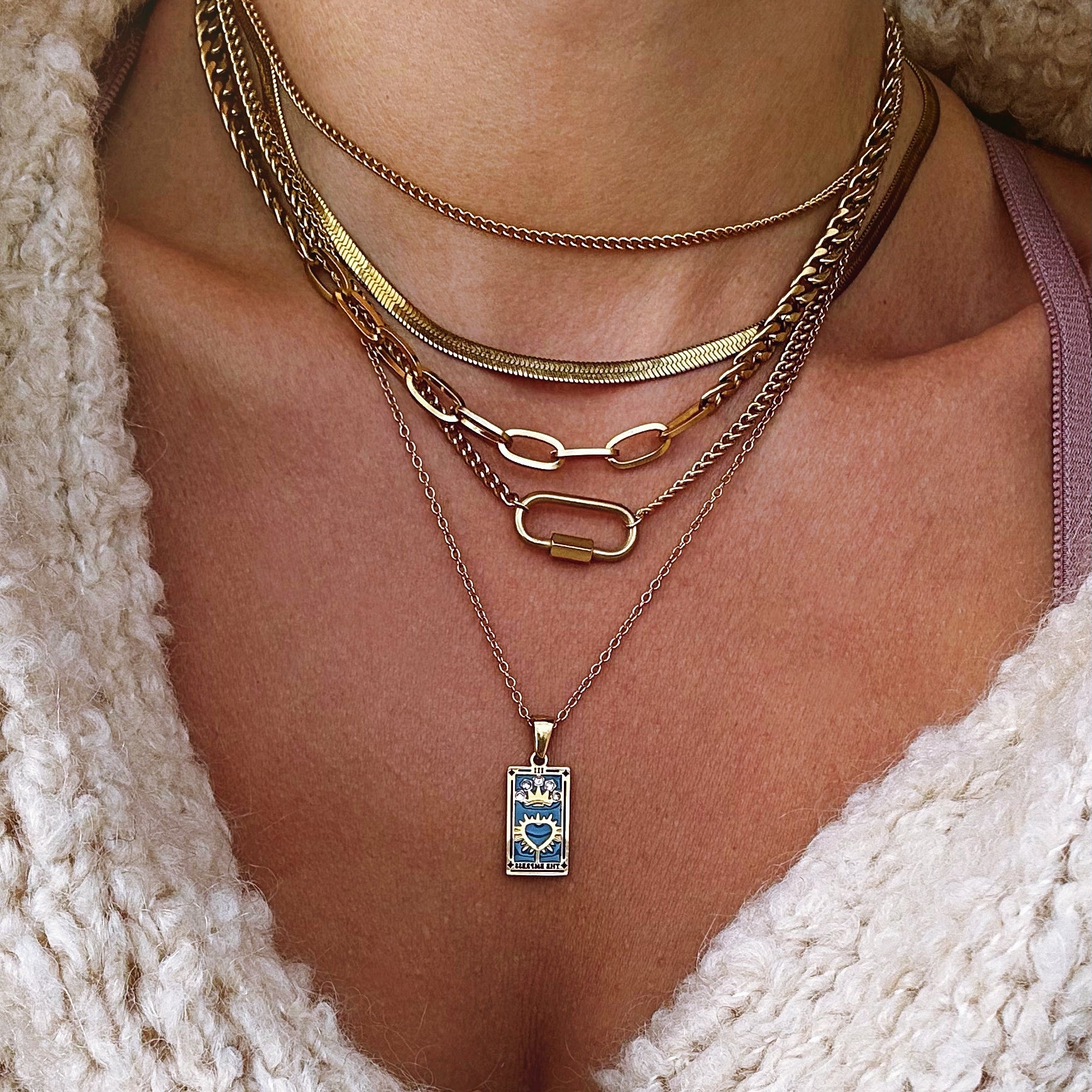 TAROT NECKLACE GREEN