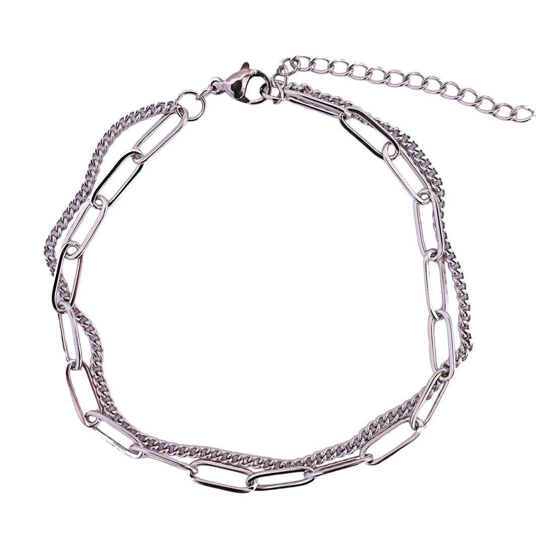 DOUBLE CHAIN ANKLET
