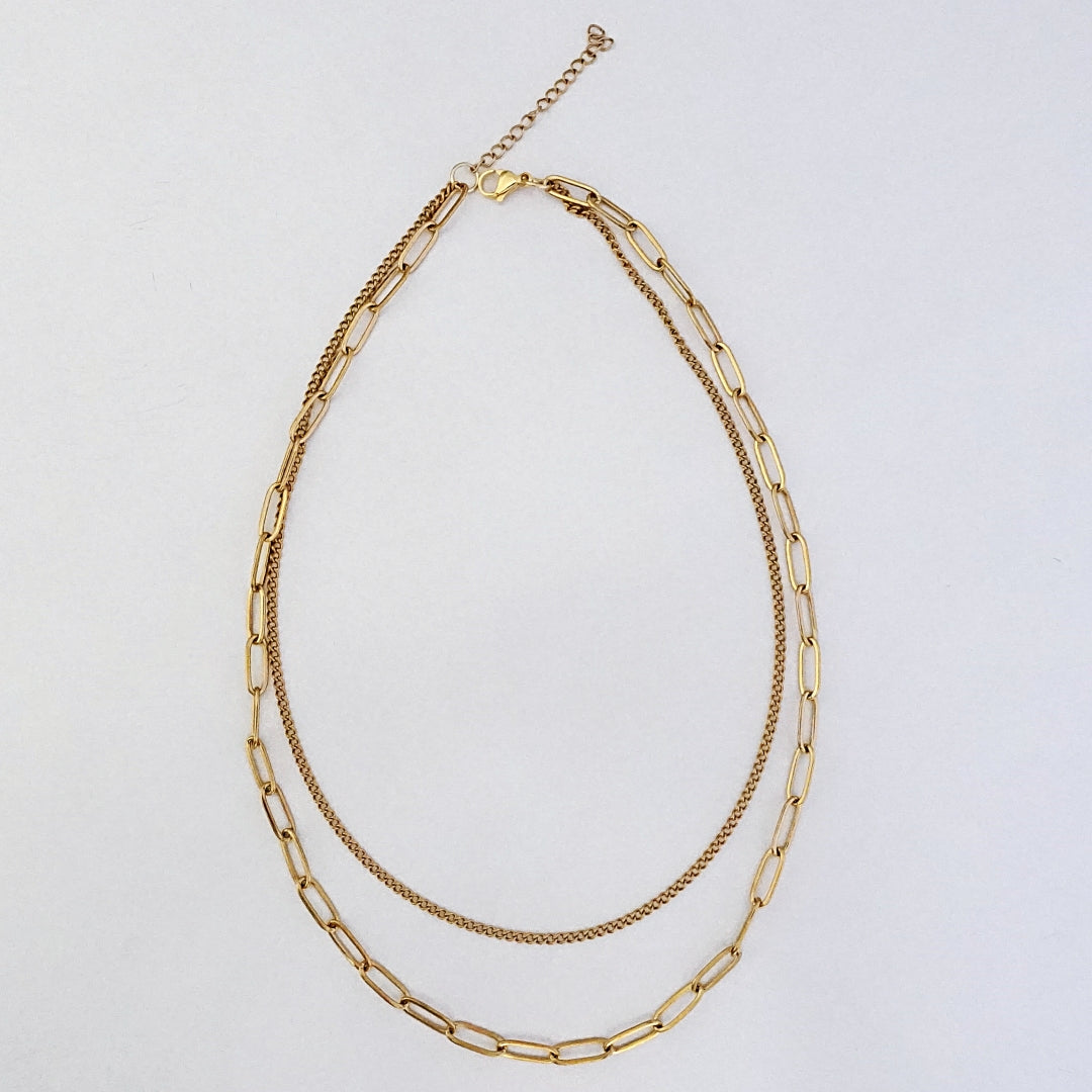 DOUBLE CHAIN NECKLACE