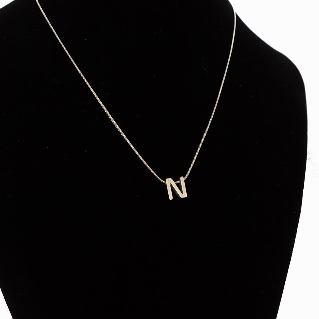 N SILVER NECKLACE