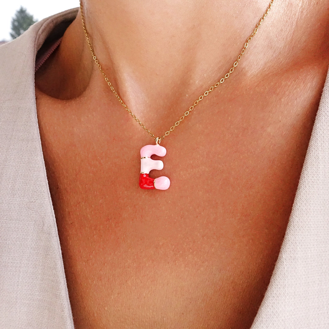 PINK E NECKLACE