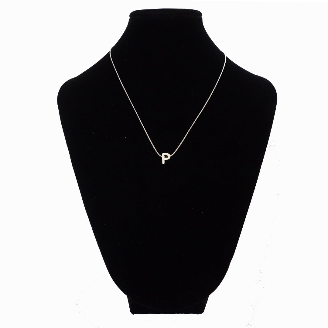 P SILVER NECKLACE