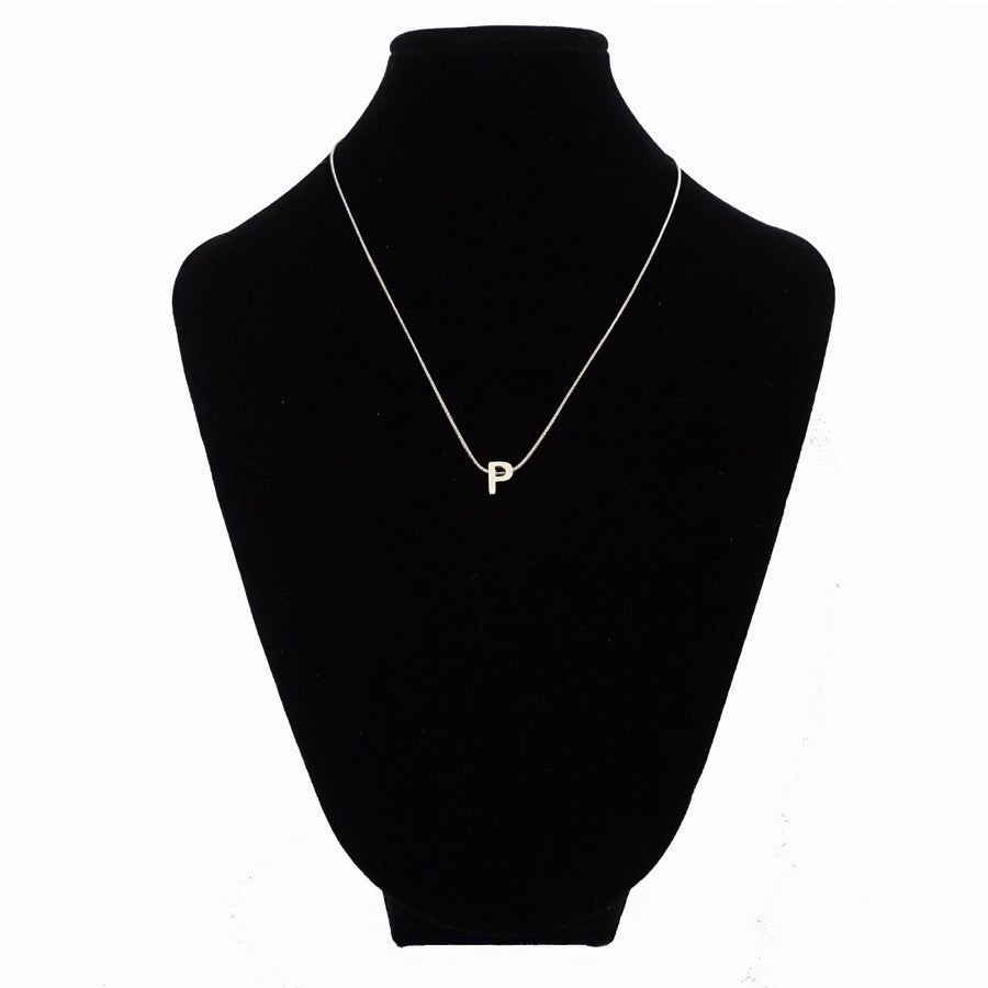 P SILVER NECKLACE