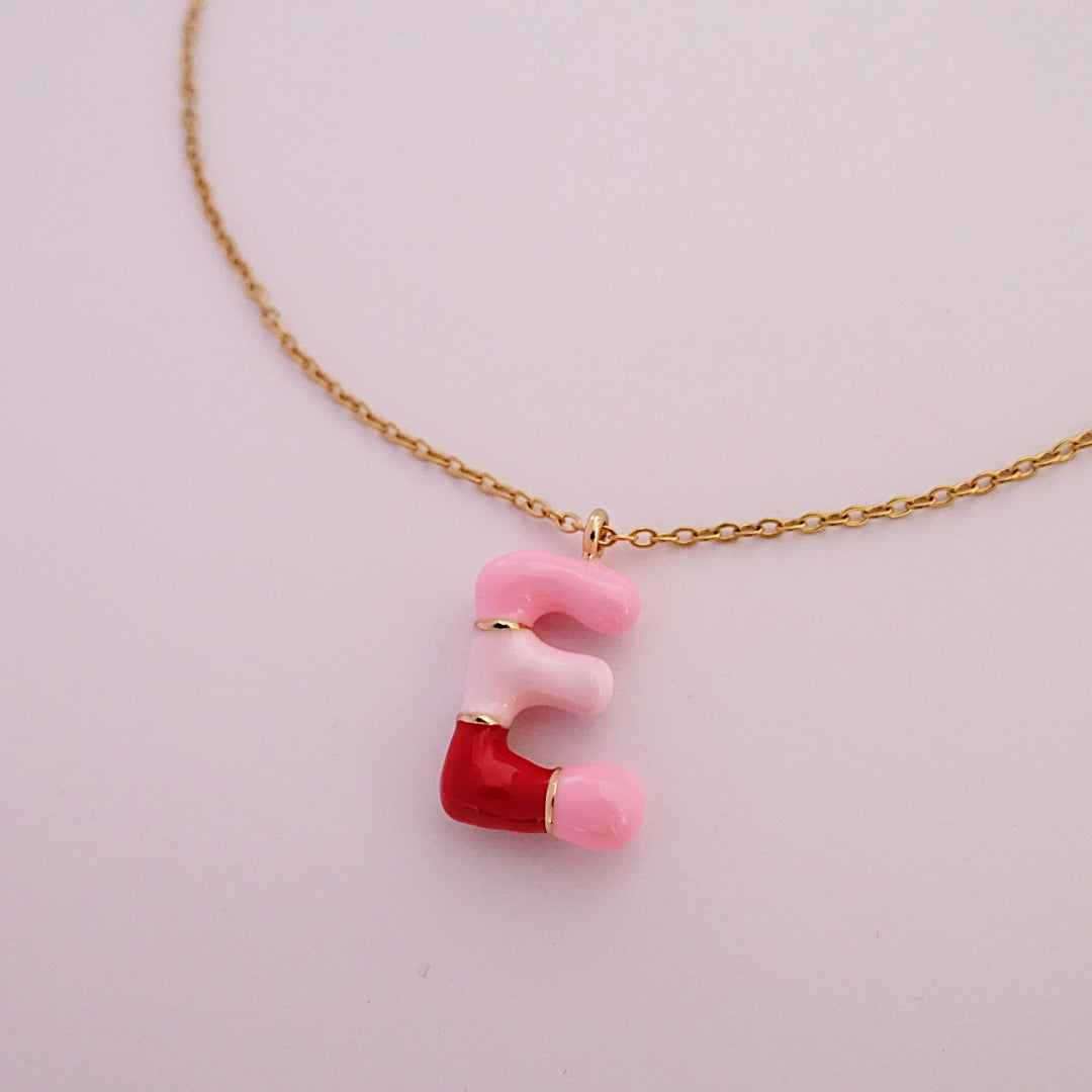 PINK E NECKLACE