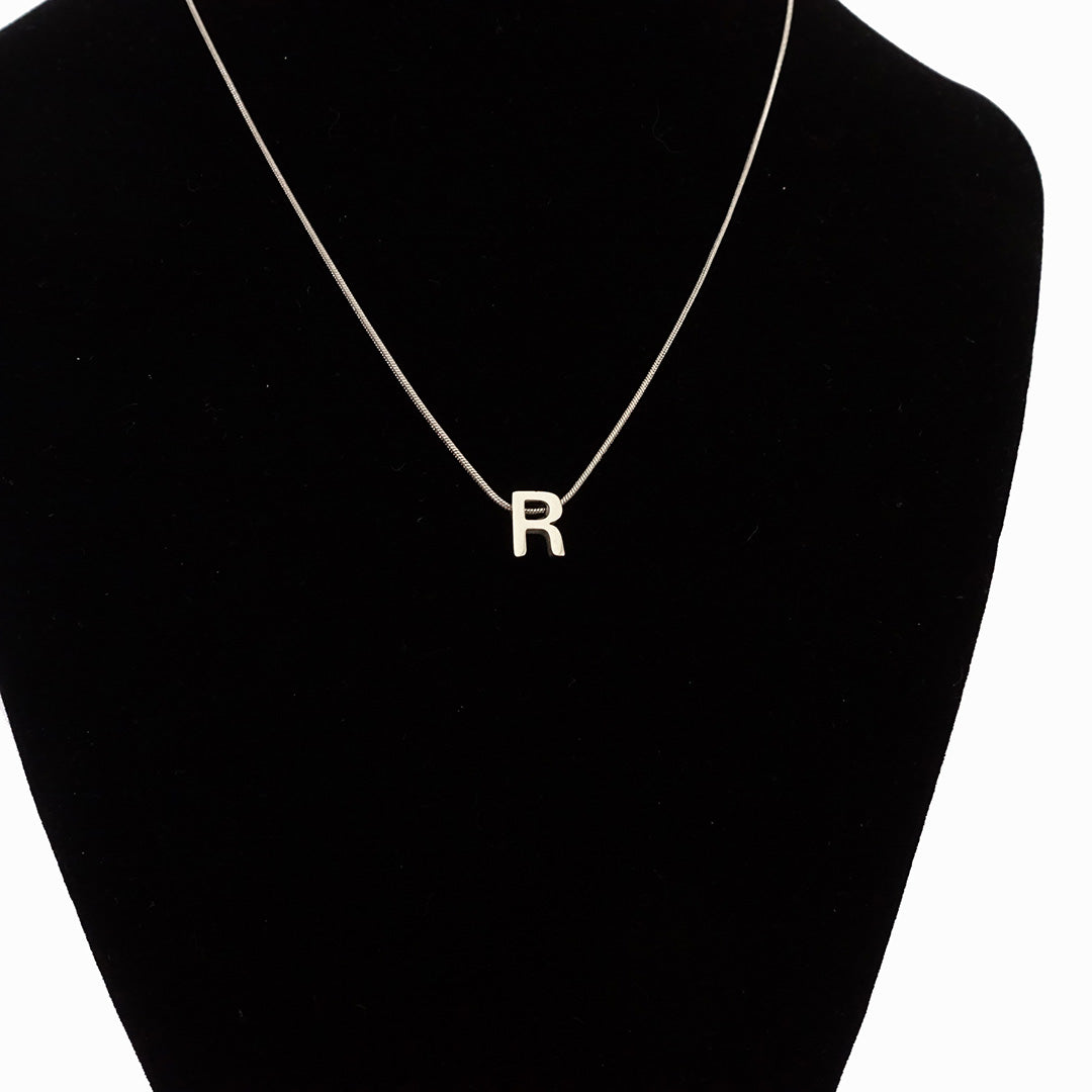 R SILVER NECKLACE