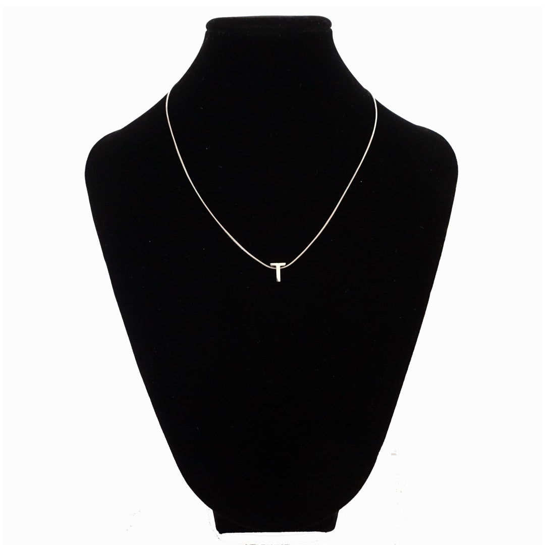 T SILVER NECKLACE
